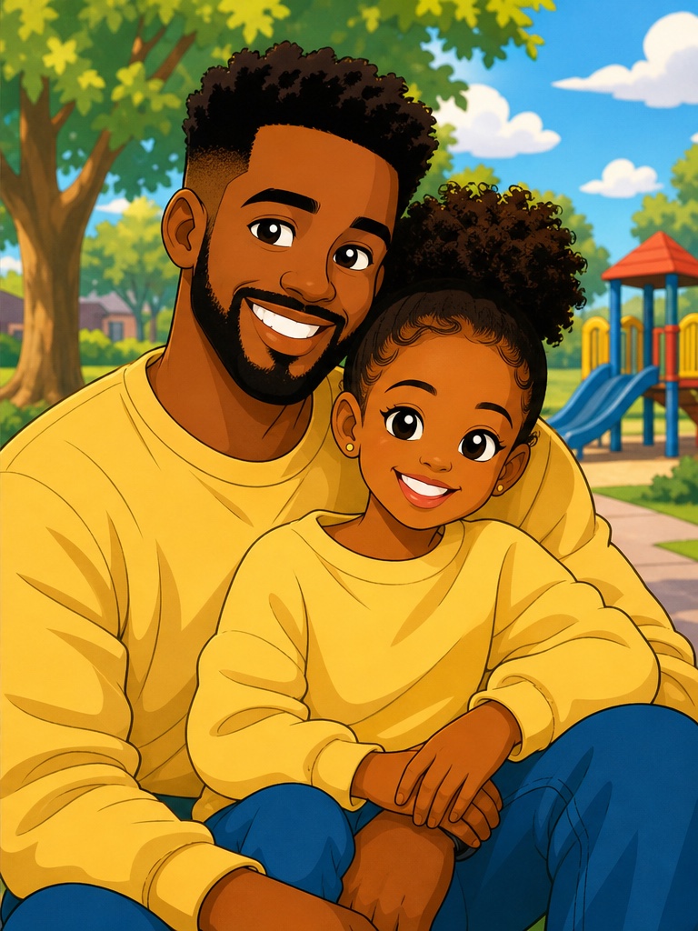 A portrait transformed into a bright 90s cartoon